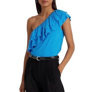 LAUREN RALPH LAUREN ruffled one-shoulder top